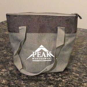 Gray Insulated Lunch Bag